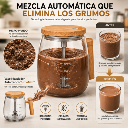Taza Mug Batidora Eléctrica De Vidrio / Mezcla Perfecta™