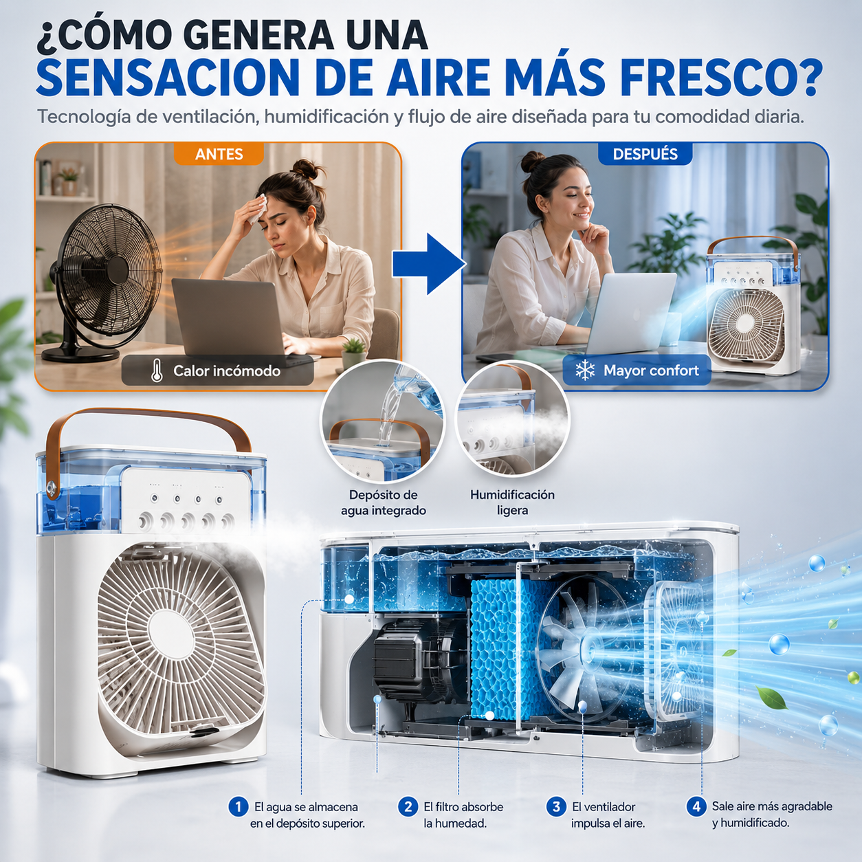 ArcticFlow Ventilador aire acondicionado portatil