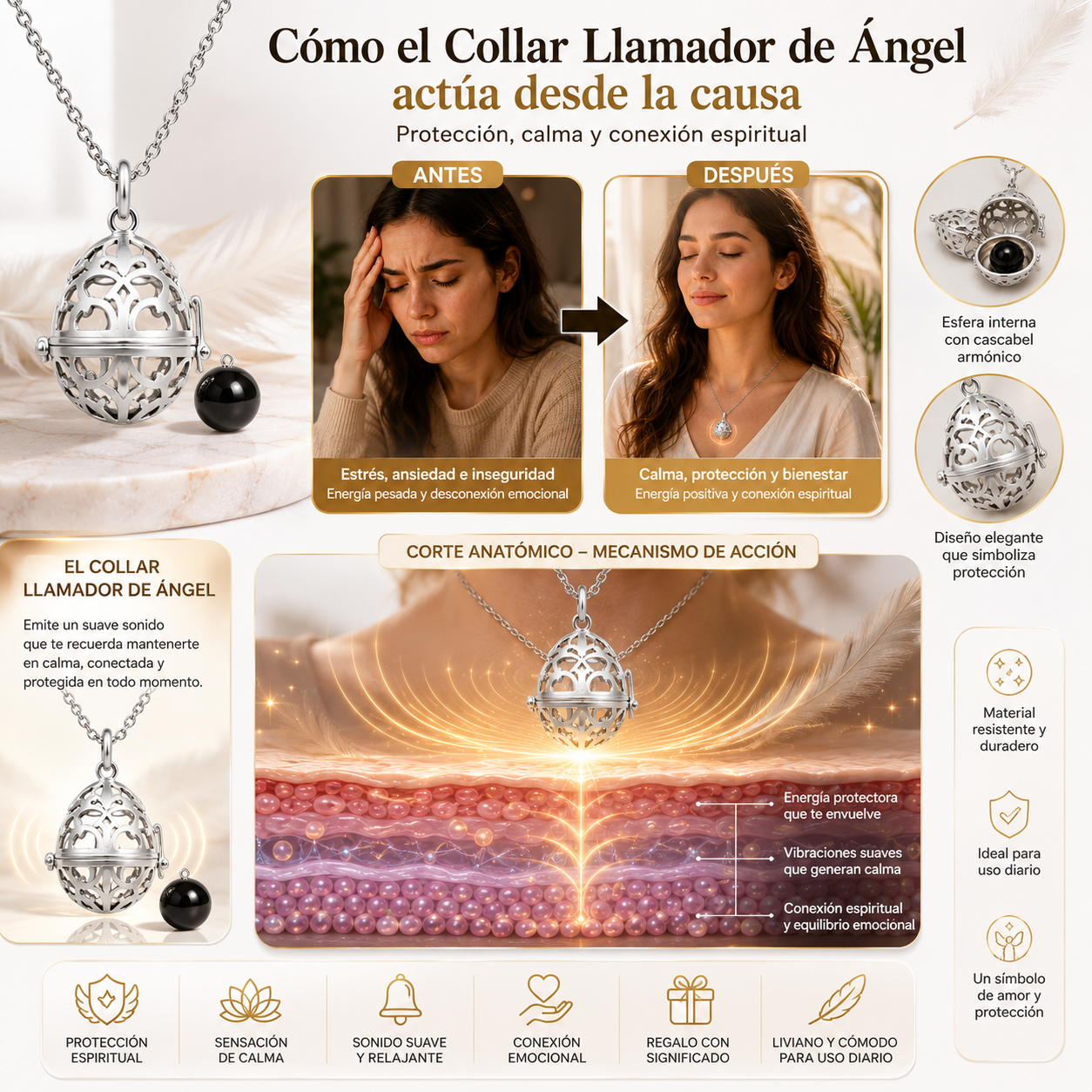 Collar Llamador De Angel AuraProtect™